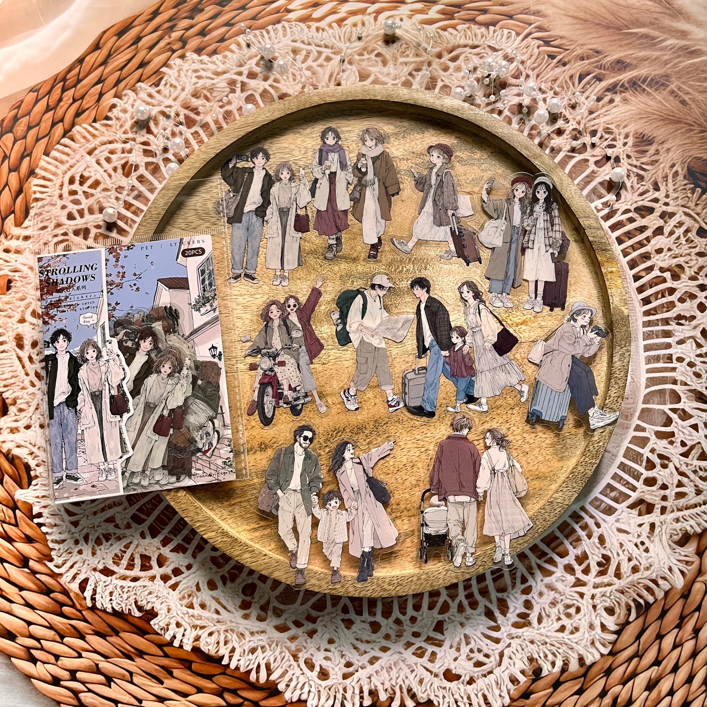 20 Pcs Fireworks Pedestrian Series Original Character Theme Sticker Pack