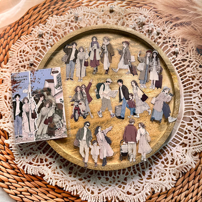 20 Pcs Fireworks Pedestrian Series Original Character Theme Sticker Pack