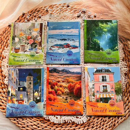 10 Sheets Natural Creations Series Landscape White Cardstock Crafting Materials