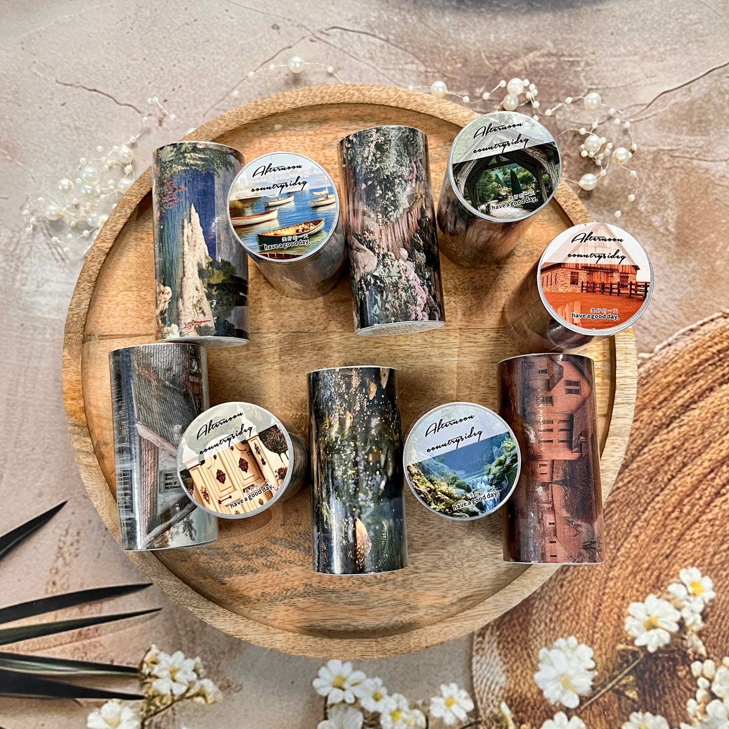 1 Roll Large-Size Scenic Afternoon Countryside Tape