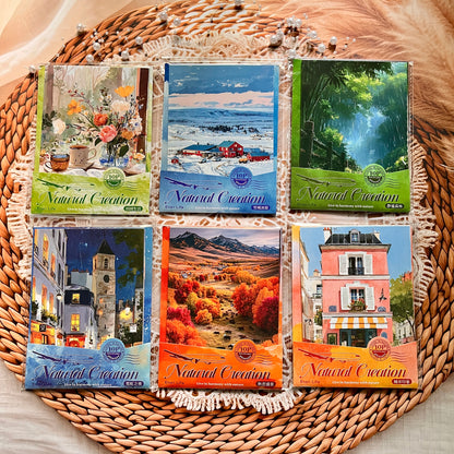 10 Sheets Natural Creations Series Landscape White Cardstock Crafting Materials