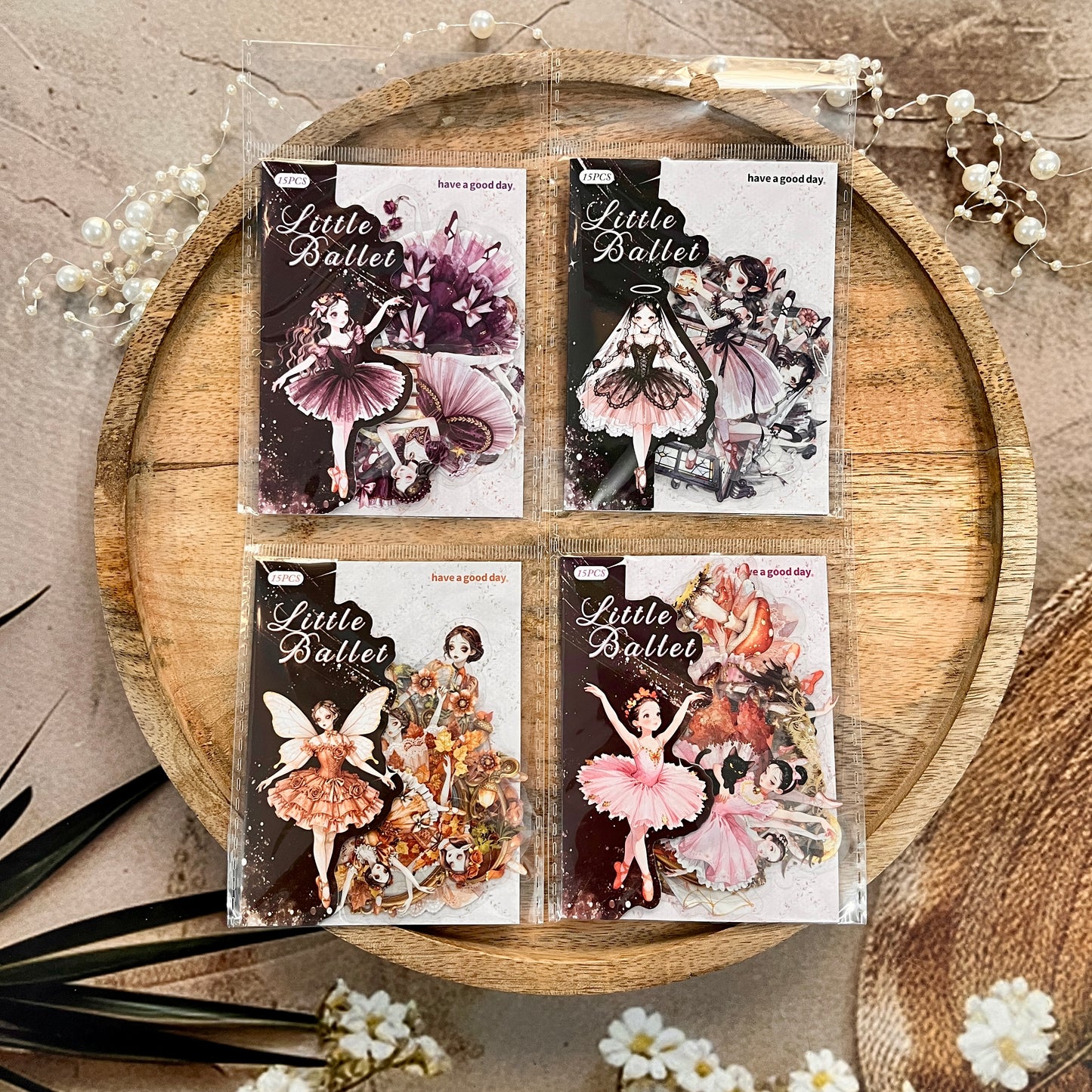 15 Pcs Little Ballet Series Dreamy Retro Character Stickers
