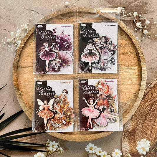 15 Pcs Little Ballet Series Dreamy Retro Character Stickers