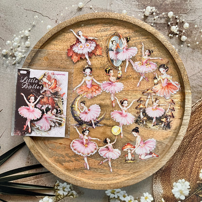 15 Pcs Little Ballet Series Dreamy Retro Character Stickers