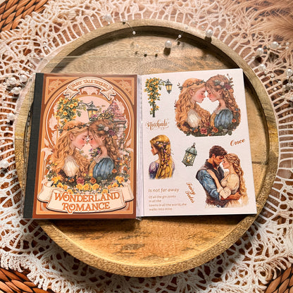 18 Sheets Fairy Tale Sequel Series Dual Material Die-Cut Sticker Book