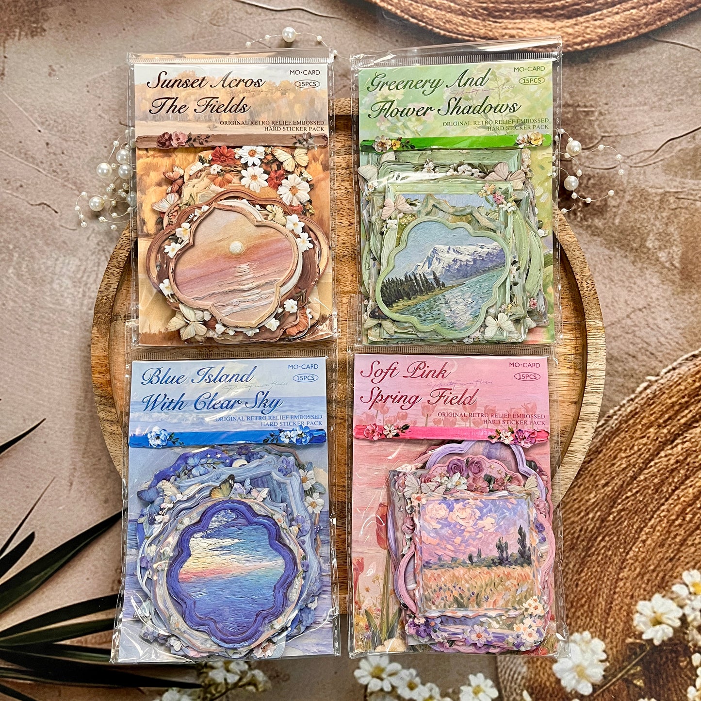 15 Pcs Monet Picture Frame Series Vintage style Creative Stickers