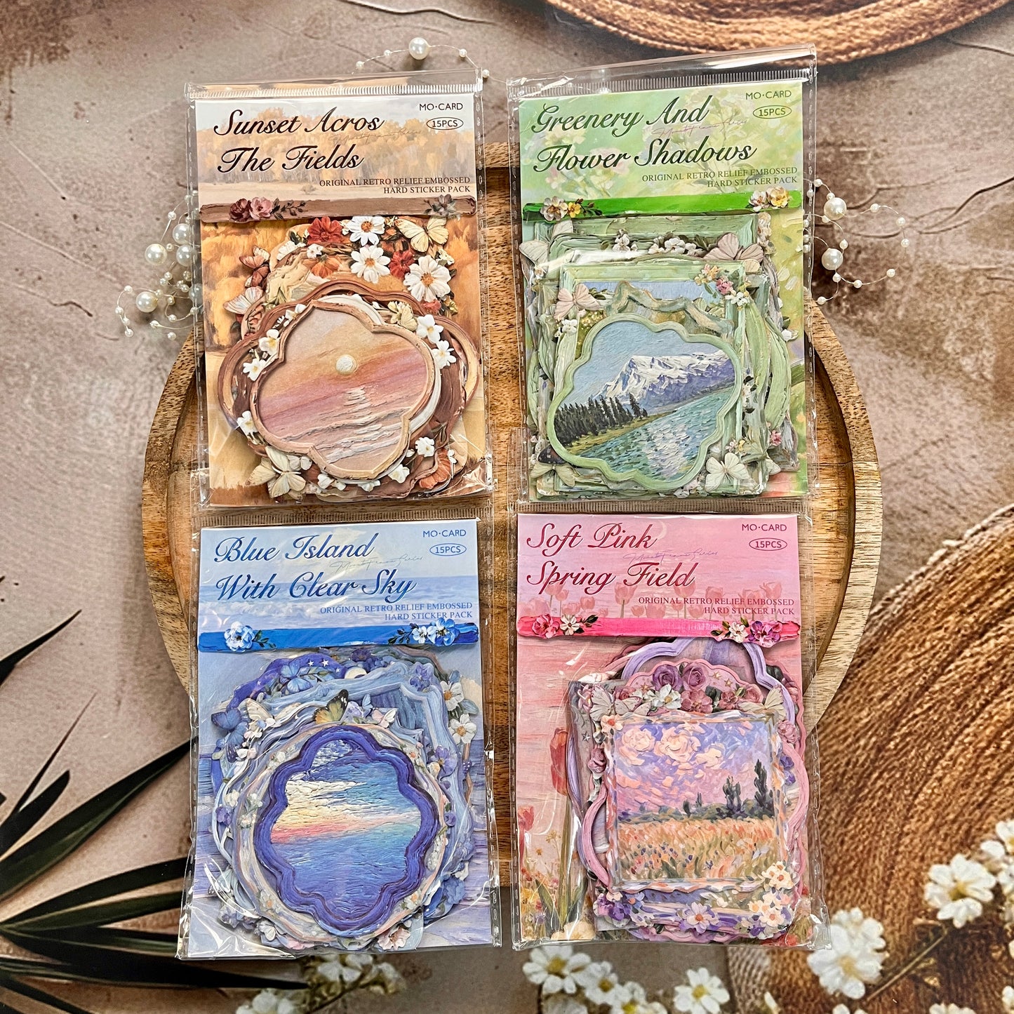 15 Pcs Monet Picture Frame Series Vintage style Creative Stickers