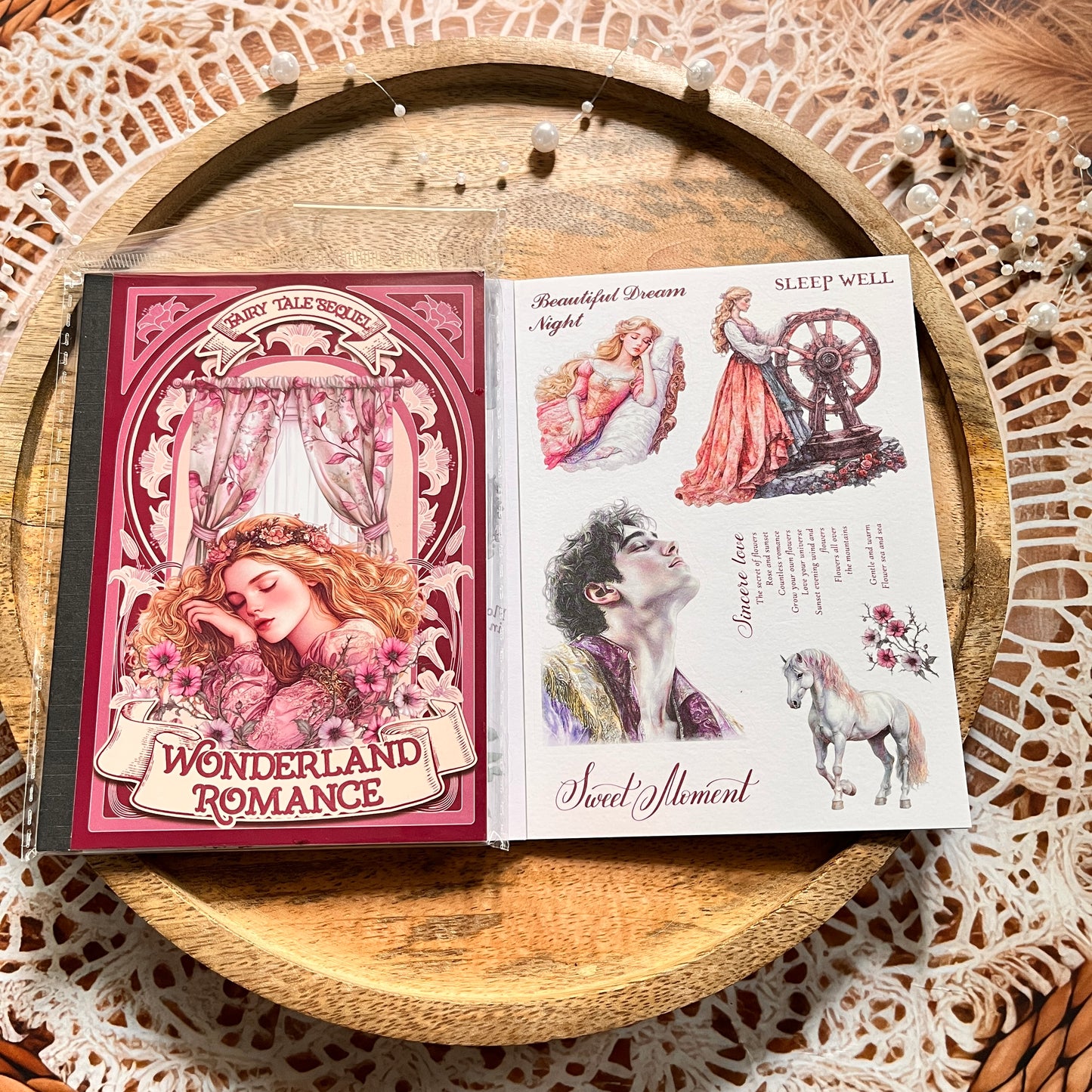 18 Sheets Fairy Tale Sequel Series Dual Material Die-Cut Sticker Book