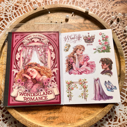 18 Sheets Fairy Tale Sequel Series Dual Material Die-Cut Sticker Book
