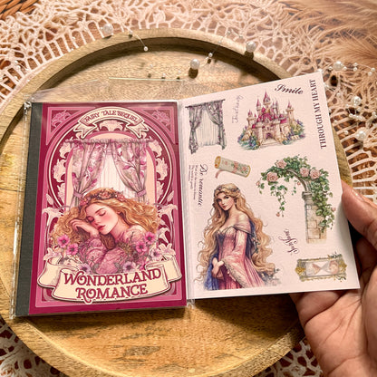 18 Sheets Fairy Tale Sequel Series Dual Material Die-Cut Sticker Book