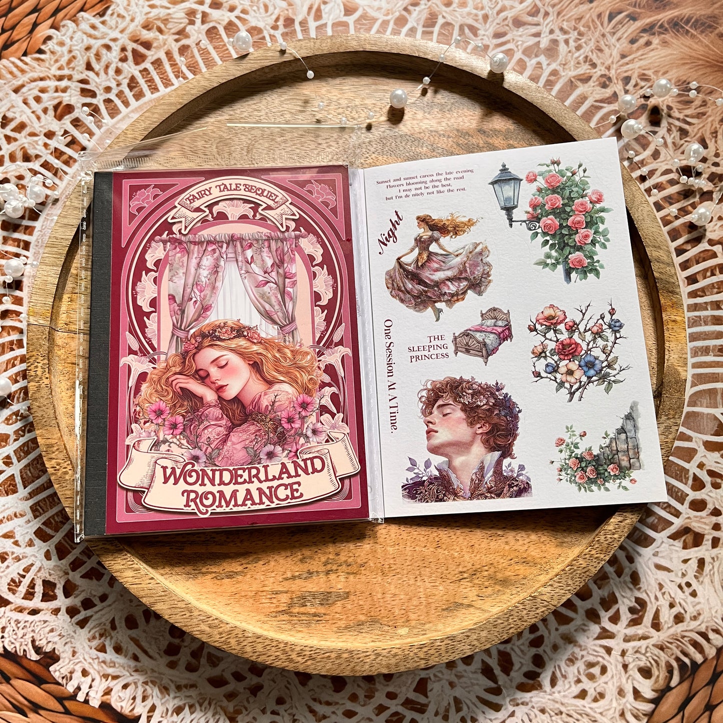 18 Sheets Fairy Tale Sequel Series Dual Material Die-Cut Sticker Book