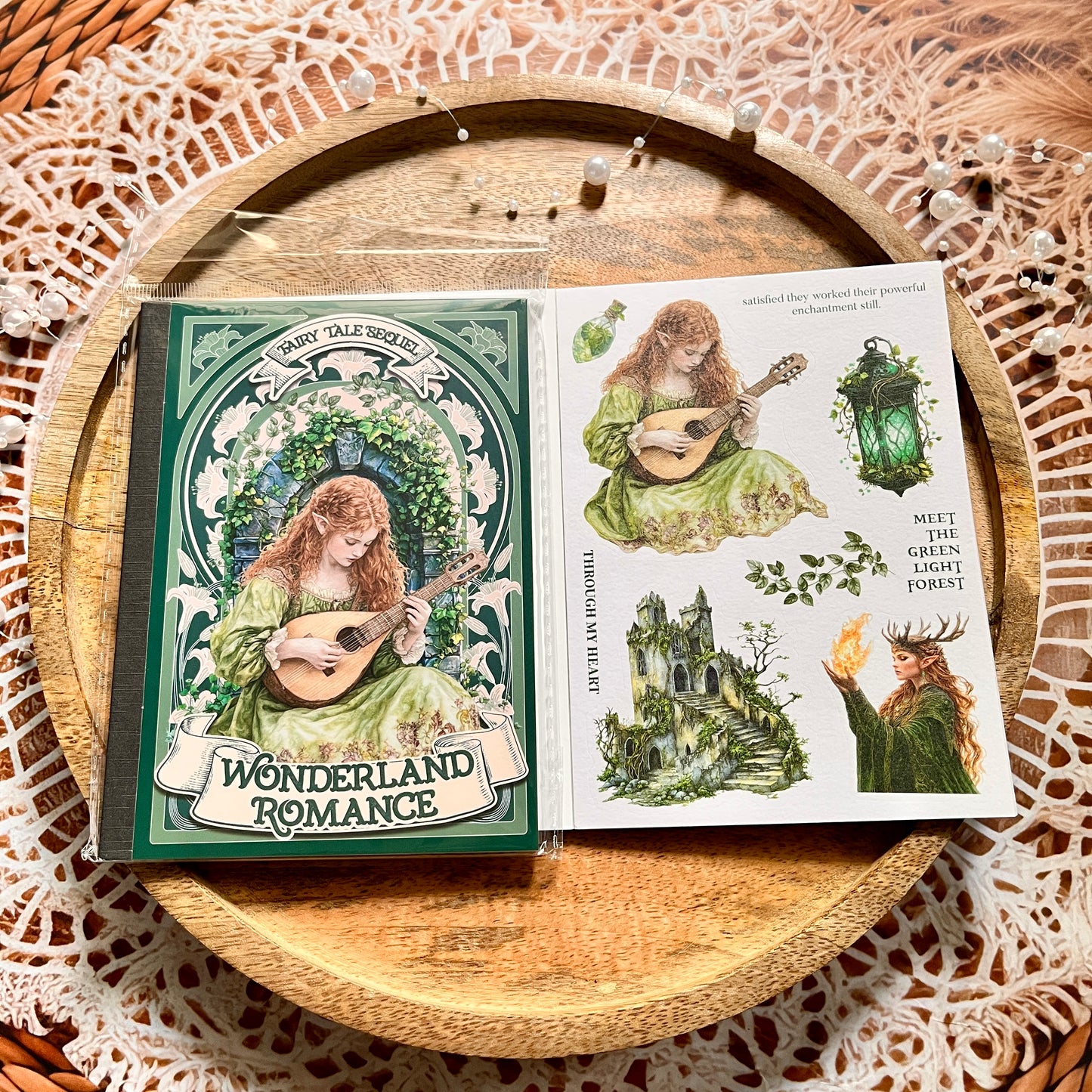 18 Sheets Fairy Tale Sequel Series Dual Material Die-Cut Sticker Book