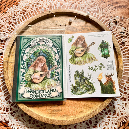 18 Sheets Fairy Tale Sequel Series Dual Material Die-Cut Sticker Book