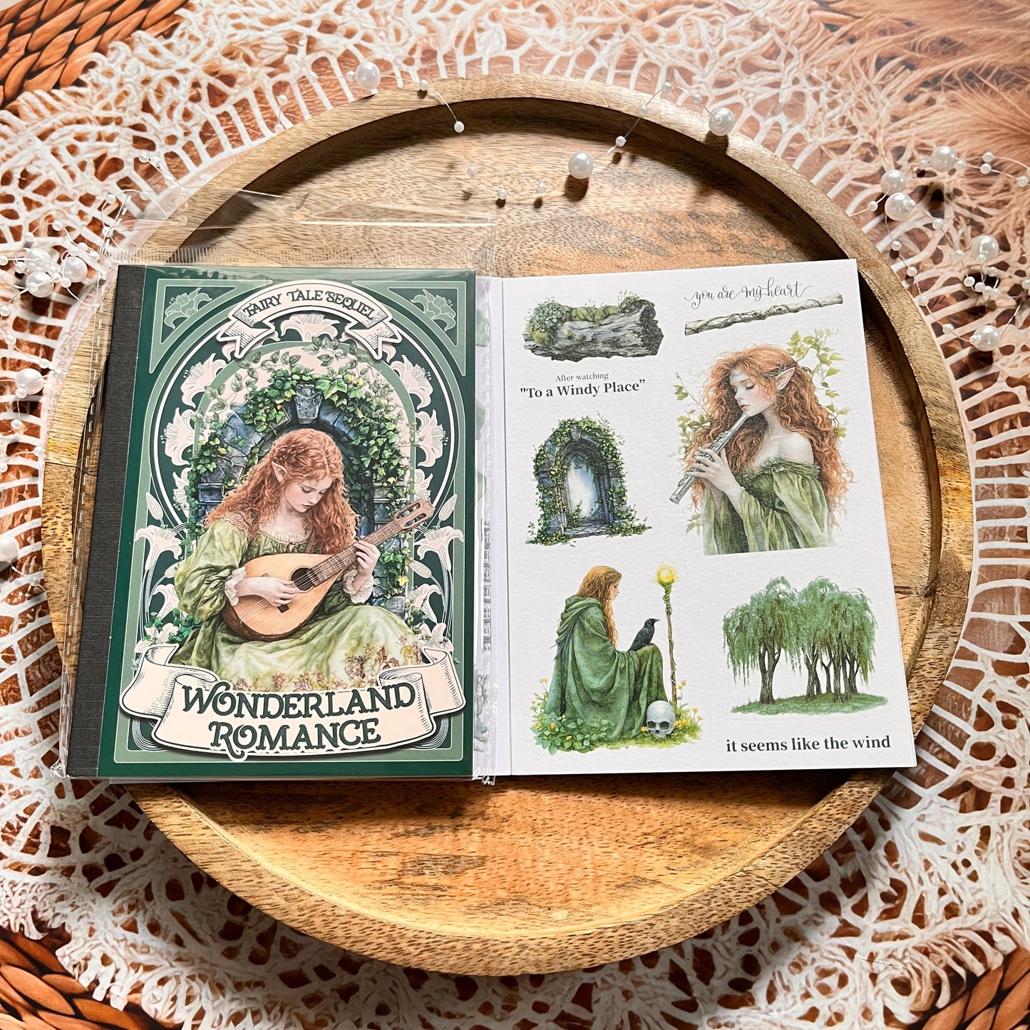 18 Sheets Fairy Tale Sequel Series Dual Material Die-Cut Sticker Book