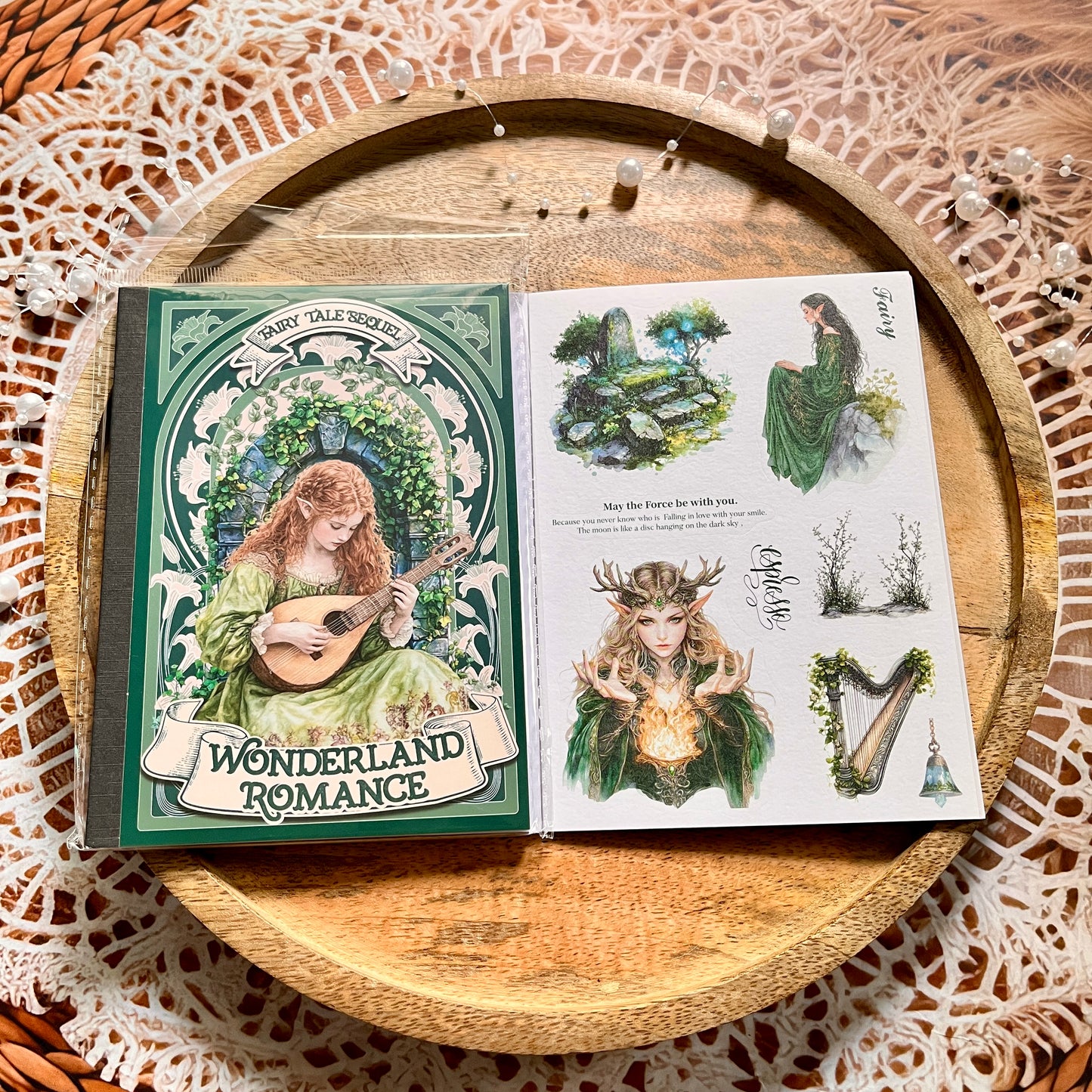 18 Sheets Fairy Tale Sequel Series Dual Material Die-Cut Sticker Book