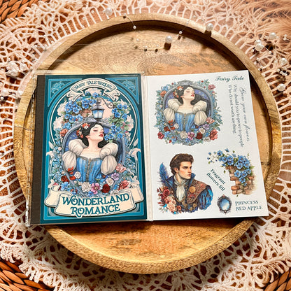 18 Sheets Fairy Tale Sequel Series Dual Material Die-Cut Sticker Book