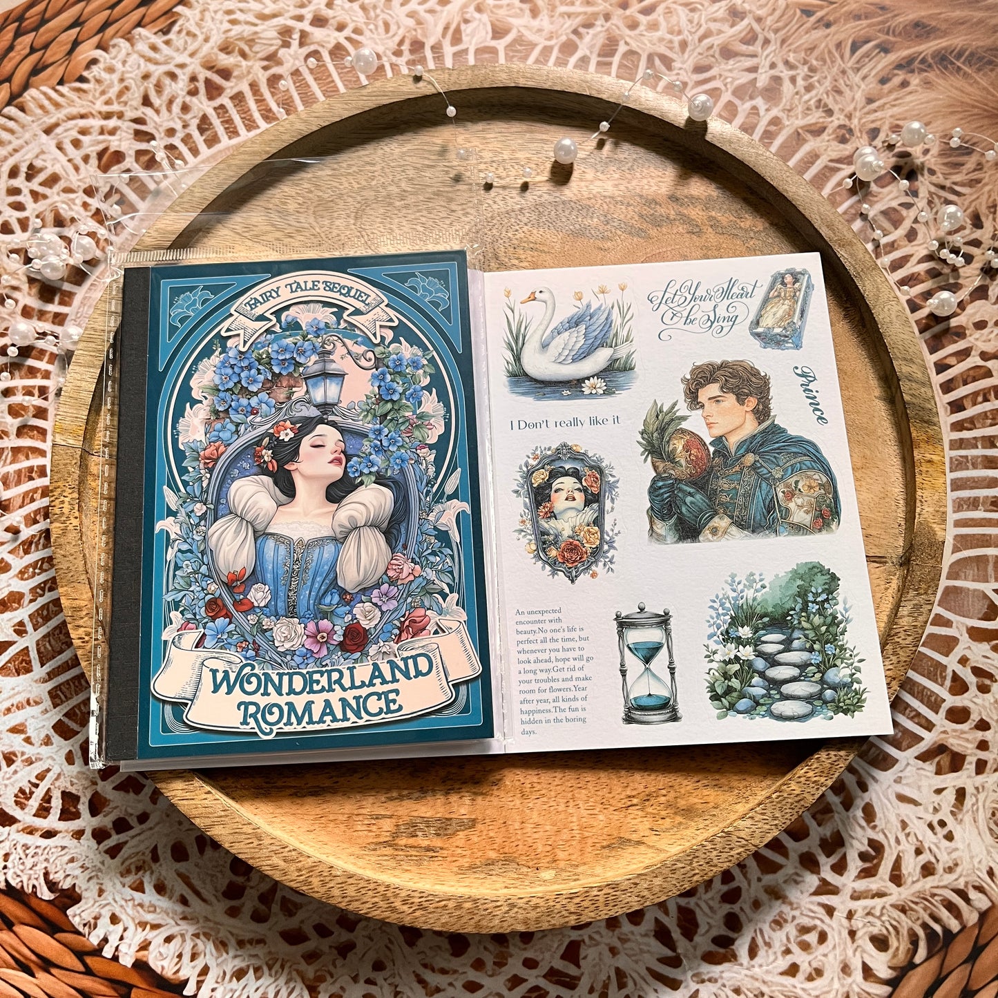 18 Sheets Fairy Tale Sequel Series Dual Material Die-Cut Sticker Book