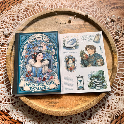 18 Sheets Fairy Tale Sequel Series Dual Material Die-Cut Sticker Book