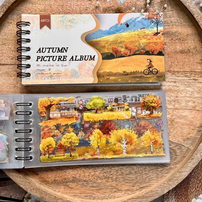 48 Sheets Autumn Picture Book Series Scenic Spiral bound Sticker Book