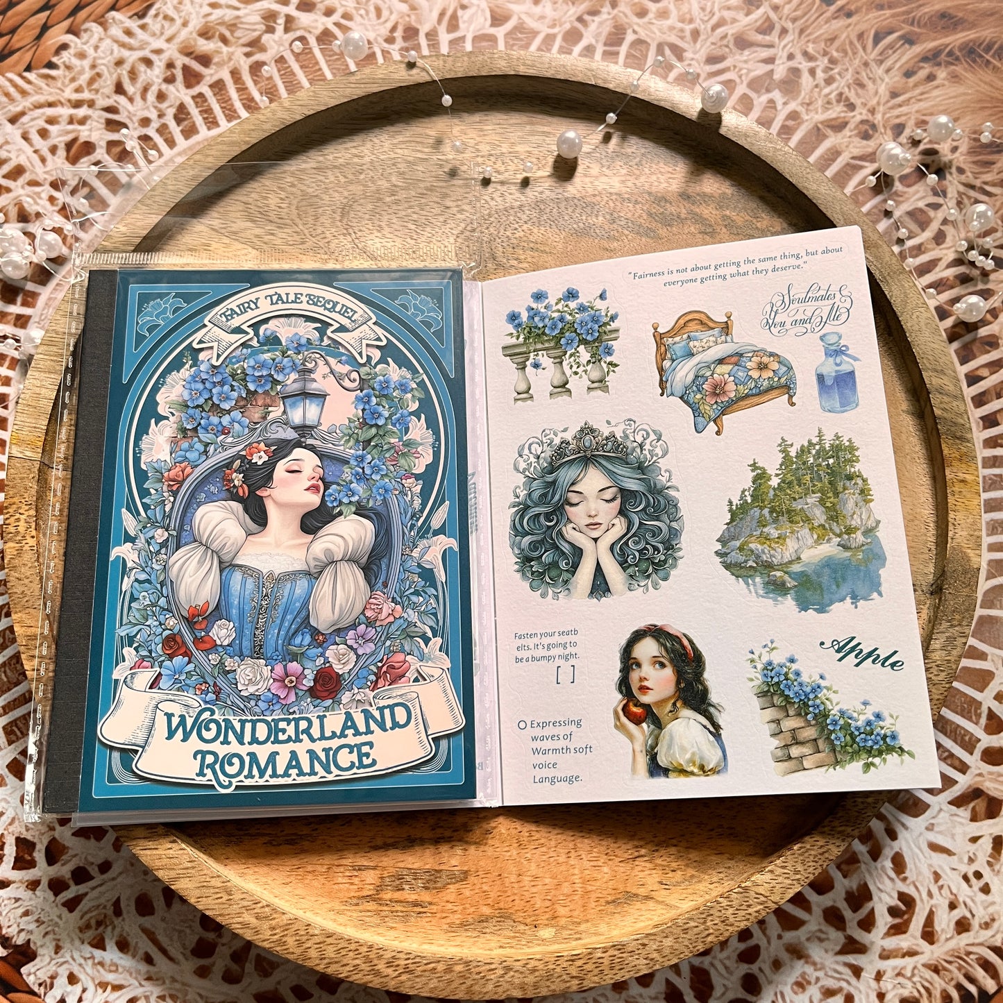 18 Sheets Fairy Tale Sequel Series Dual Material Die-Cut Sticker Book