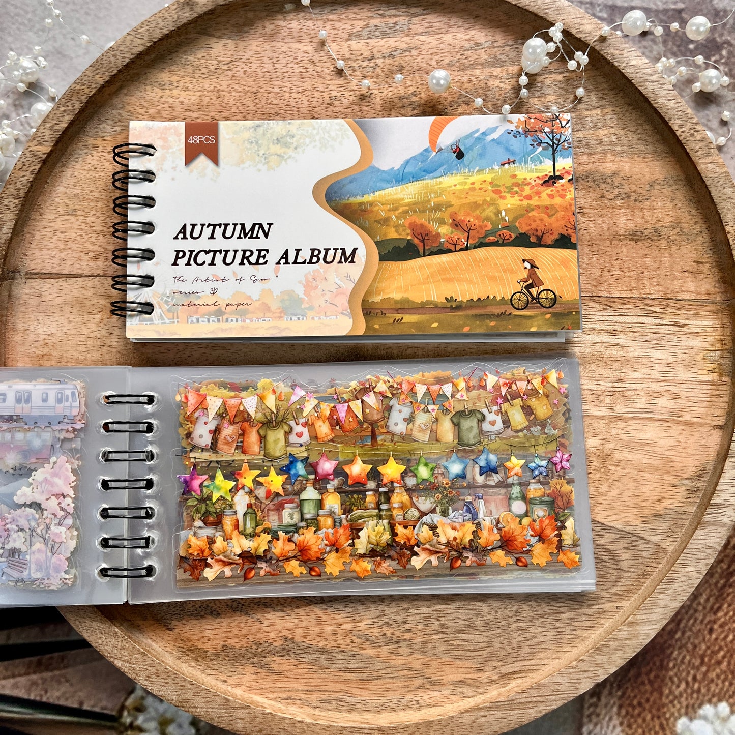 48 Sheets Autumn Picture Book Series Scenic Spiral bound Sticker Book