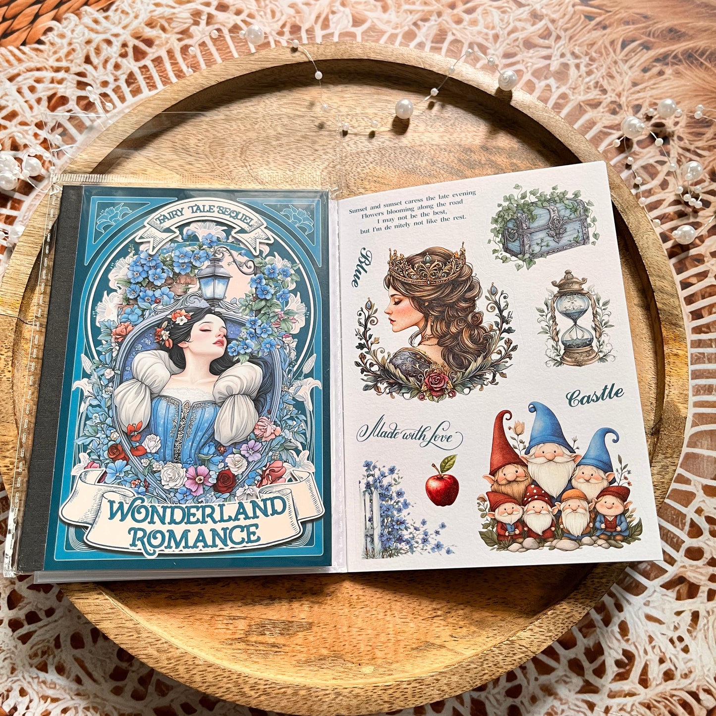 18 Sheets Fairy Tale Sequel Series Dual Material Die-Cut Sticker Book