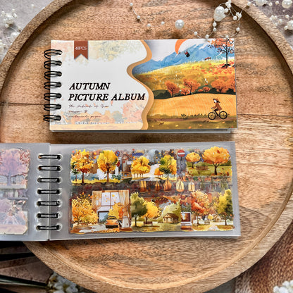 48 Sheets Autumn Picture Book Series Scenic Spiral bound Sticker Book