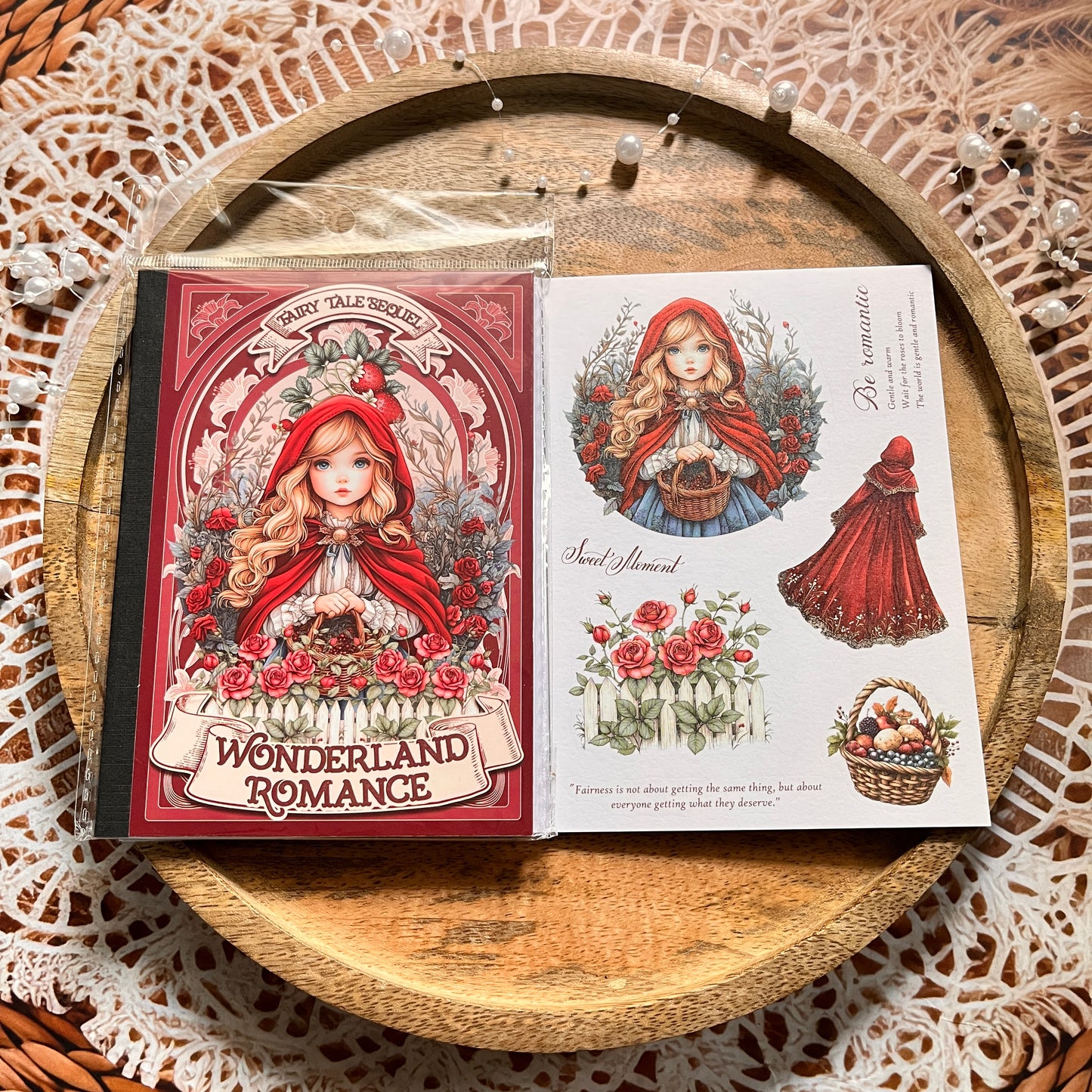 18 Sheets Fairy Tale Sequel Series Dual Material Die-Cut Sticker Book