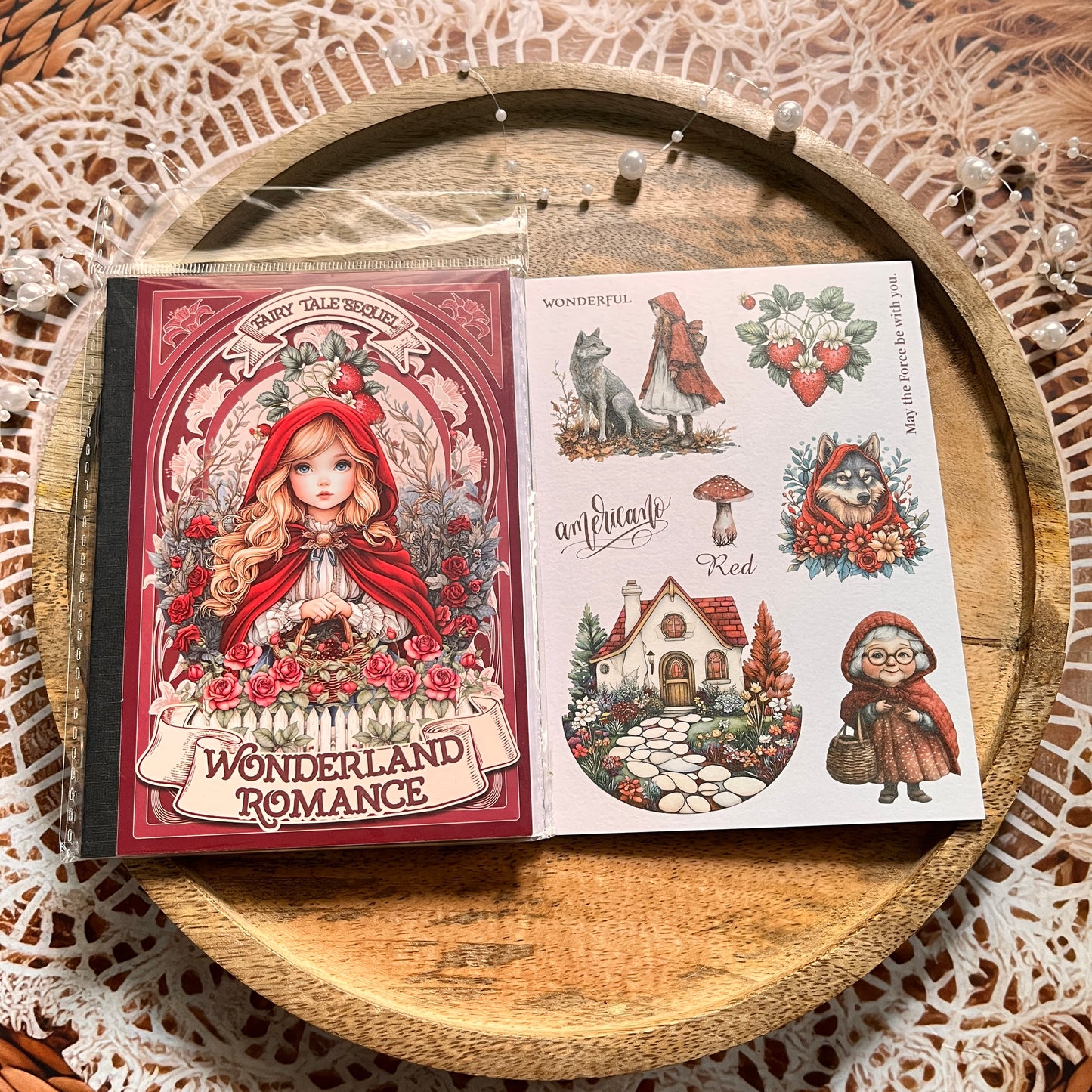 18 Sheets Fairy Tale Sequel Series Dual Material Die-Cut Sticker Book