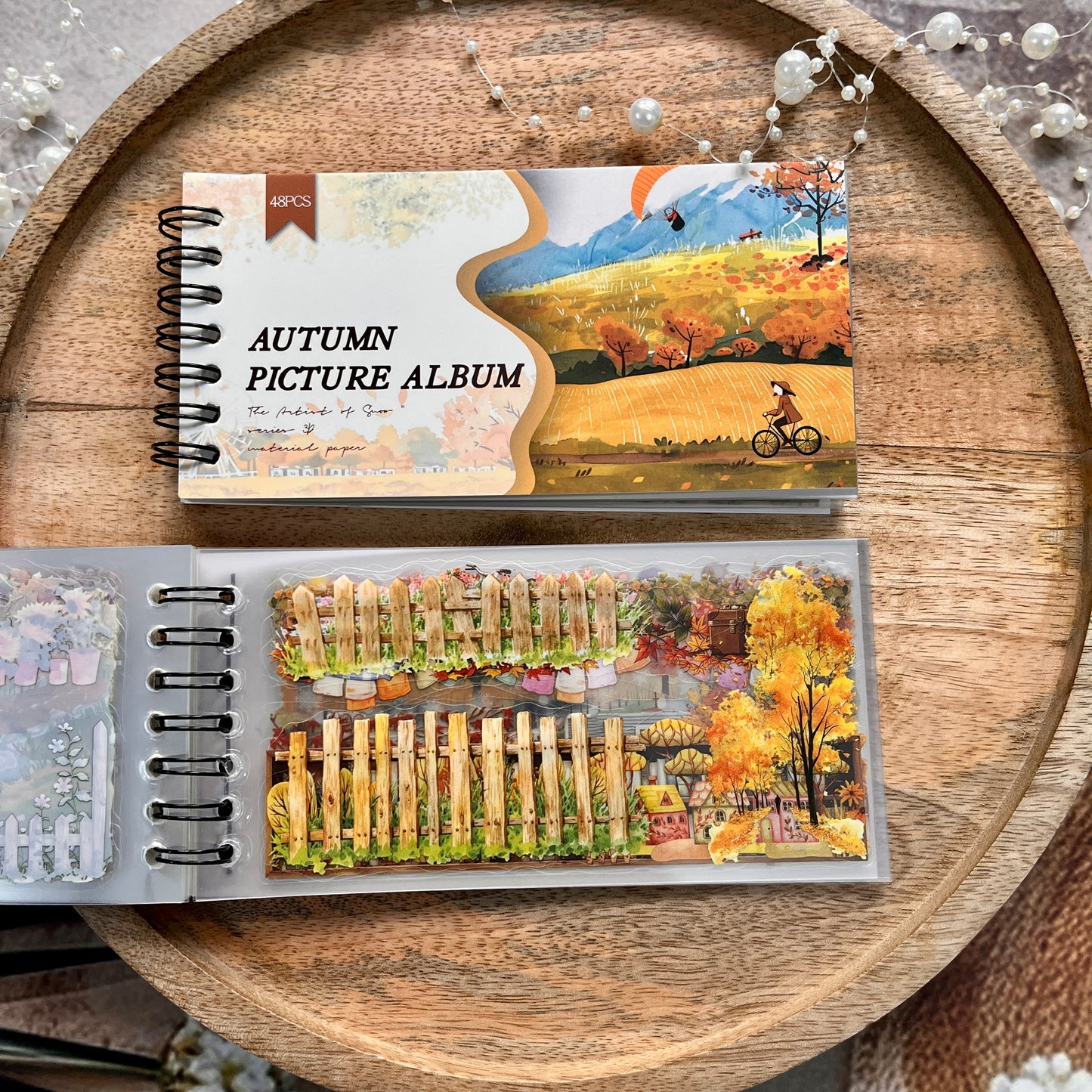 48 Sheets Autumn Picture Book Series Scenic Spiral bound Sticker Book