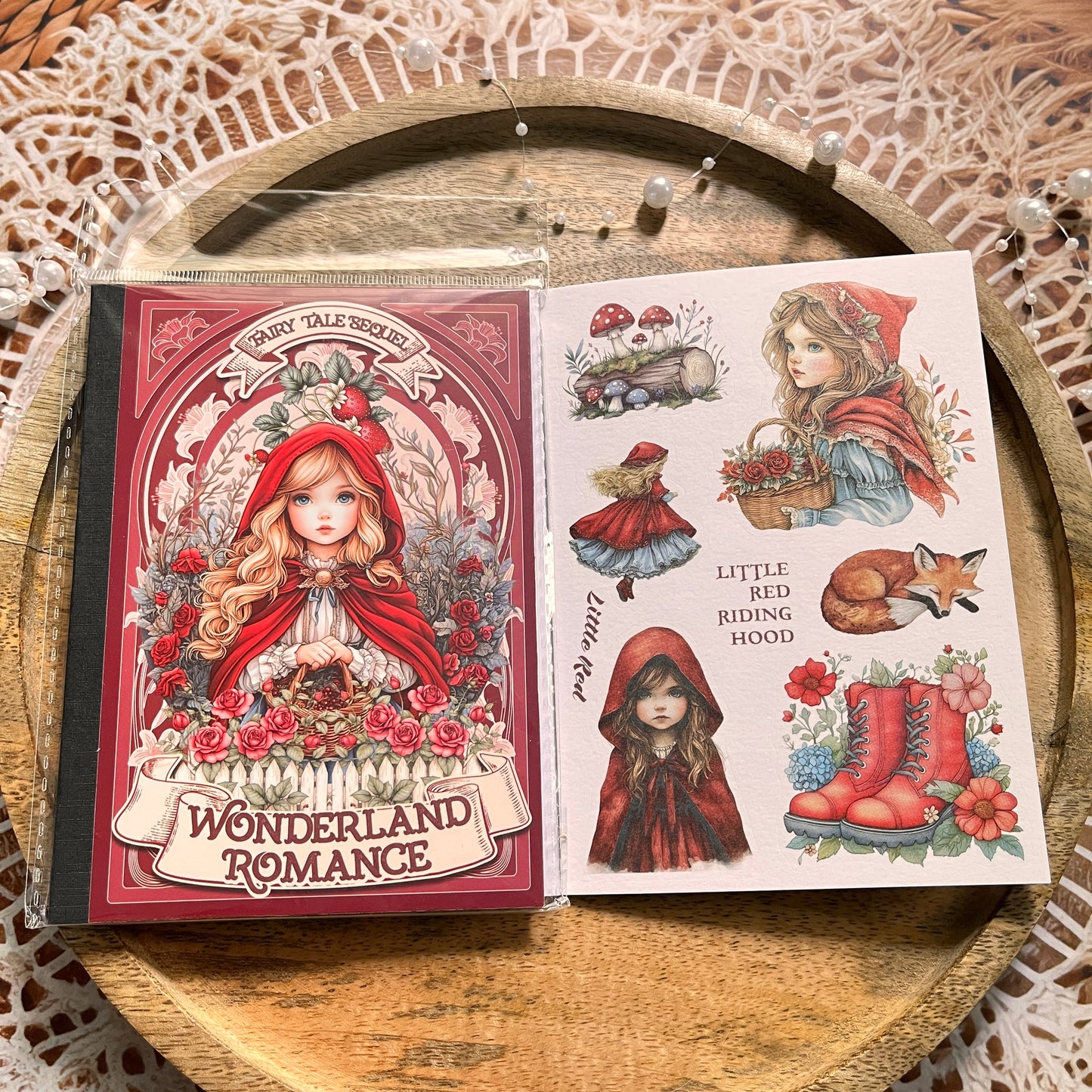 18 Sheets Fairy Tale Sequel Series Dual Material Die-Cut Sticker Book