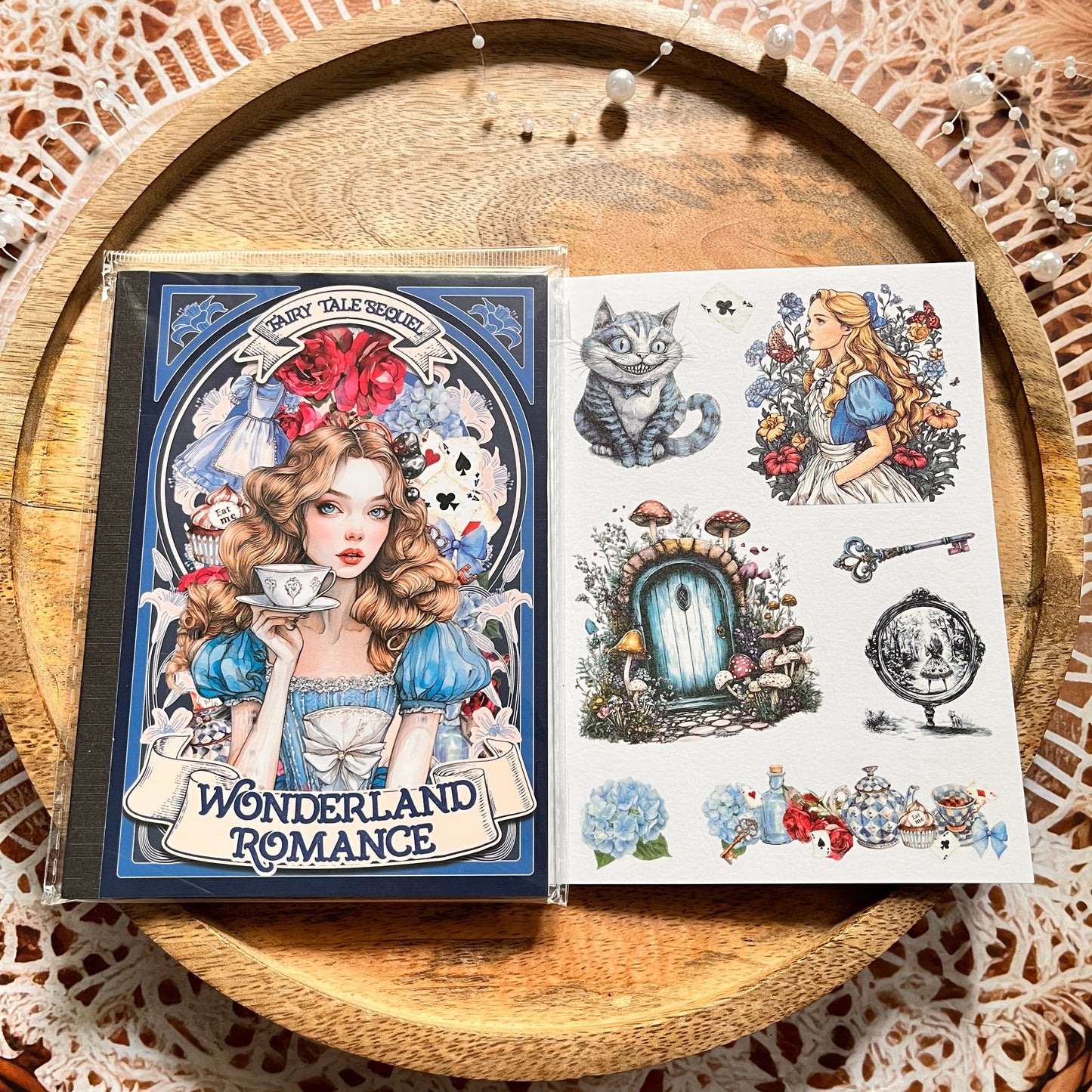 18 Sheets Fairy Tale Sequel Series Dual Material Die-Cut Sticker Book