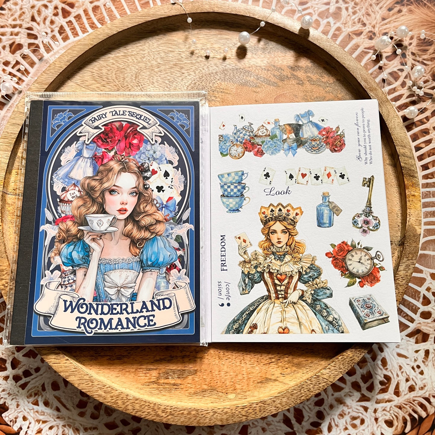 18 Sheets Fairy Tale Sequel Series Dual Material Die-Cut Sticker Book