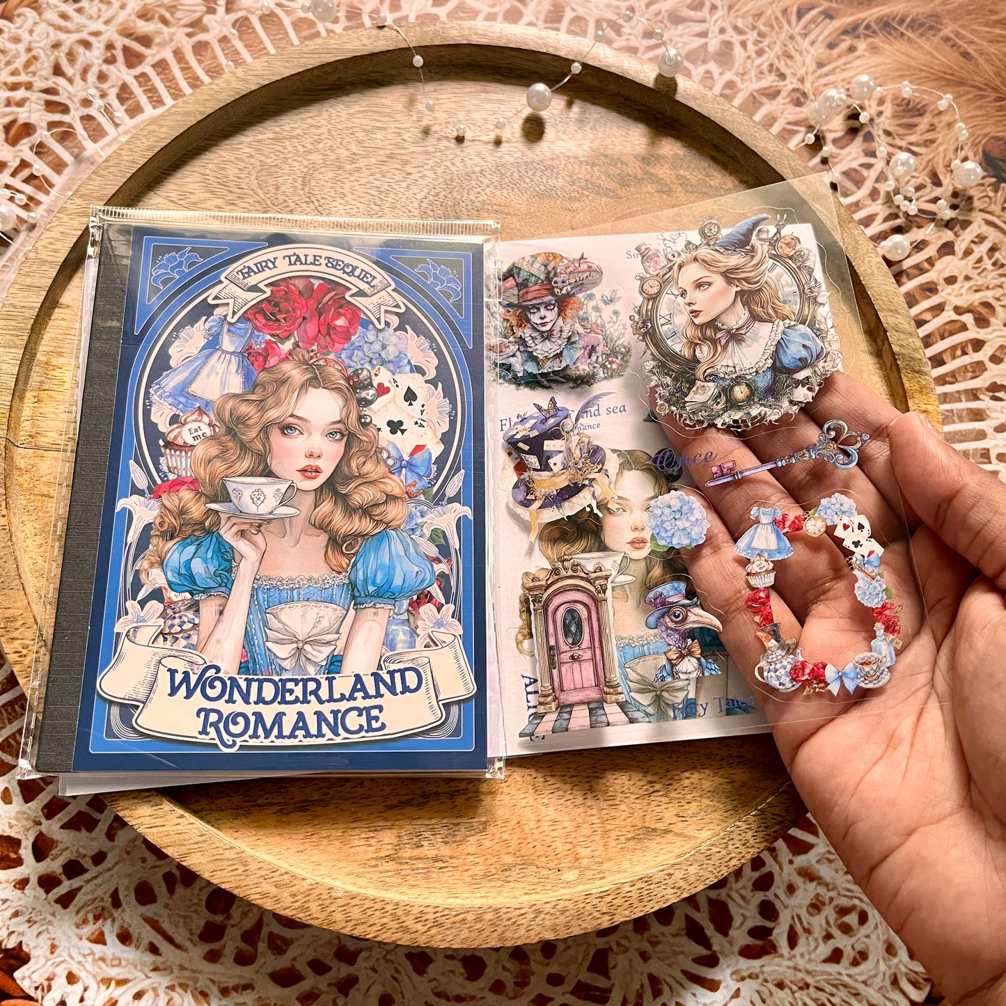 18 Sheets Fairy Tale Sequel Series Dual Material Die-Cut Sticker Book