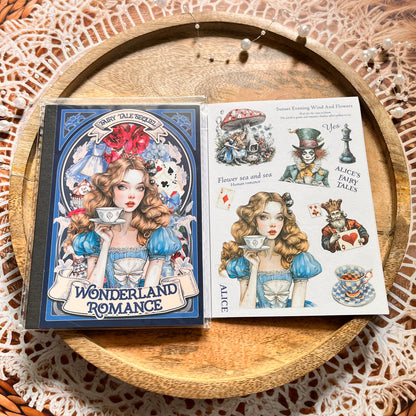 18 Sheets Fairy Tale Sequel Series Dual Material Die-Cut Sticker Book