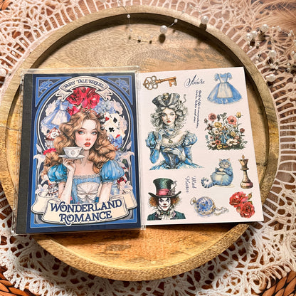 18 Sheets Fairy Tale Sequel Series Dual Material Die-Cut Sticker Book