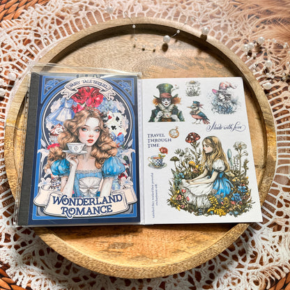 18 Sheets Fairy Tale Sequel Series Dual Material Die-Cut Sticker Book