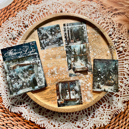 15 Pcs Momentary Glow Series Landscape Elements for Holiday Decoration Stickers