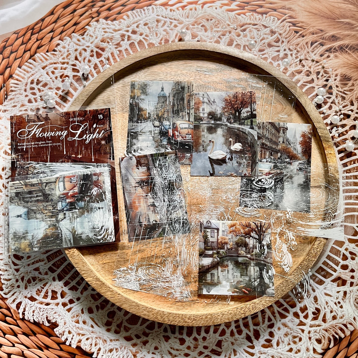 15 Pcs Momentary Glow Series Landscape Elements for Holiday Decoration Stickers