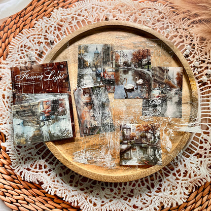 15 Pcs Momentary Glow Series Landscape Elements for Holiday Decoration Stickers