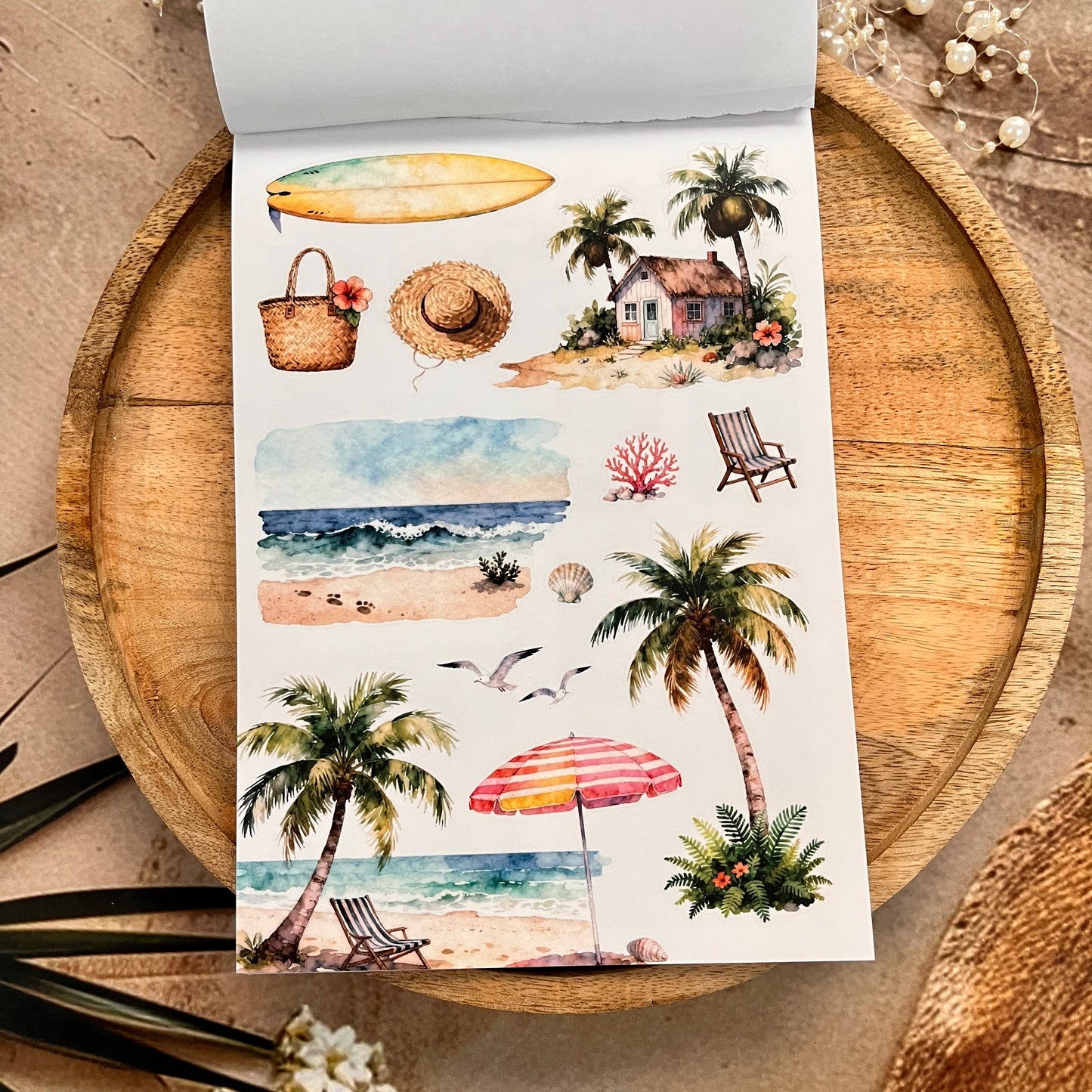 20 Sheets Vacation Trip Holiday Sticker Book for Scrapbooking