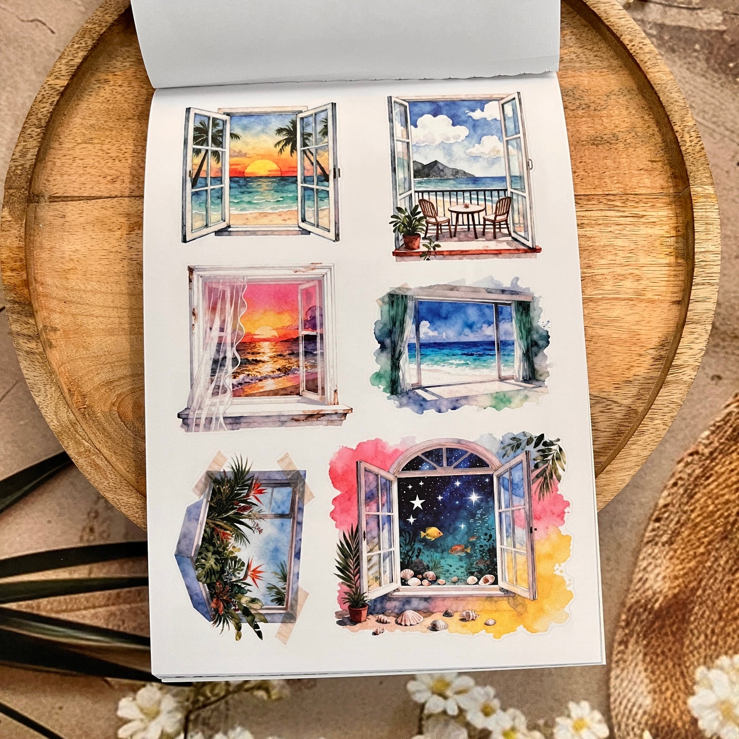 20 Sheets Vacation Trip Holiday Sticker Book for Scrapbooking