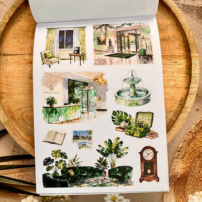 20 Sheets Vacation Trip Holiday Sticker Book for Scrapbooking