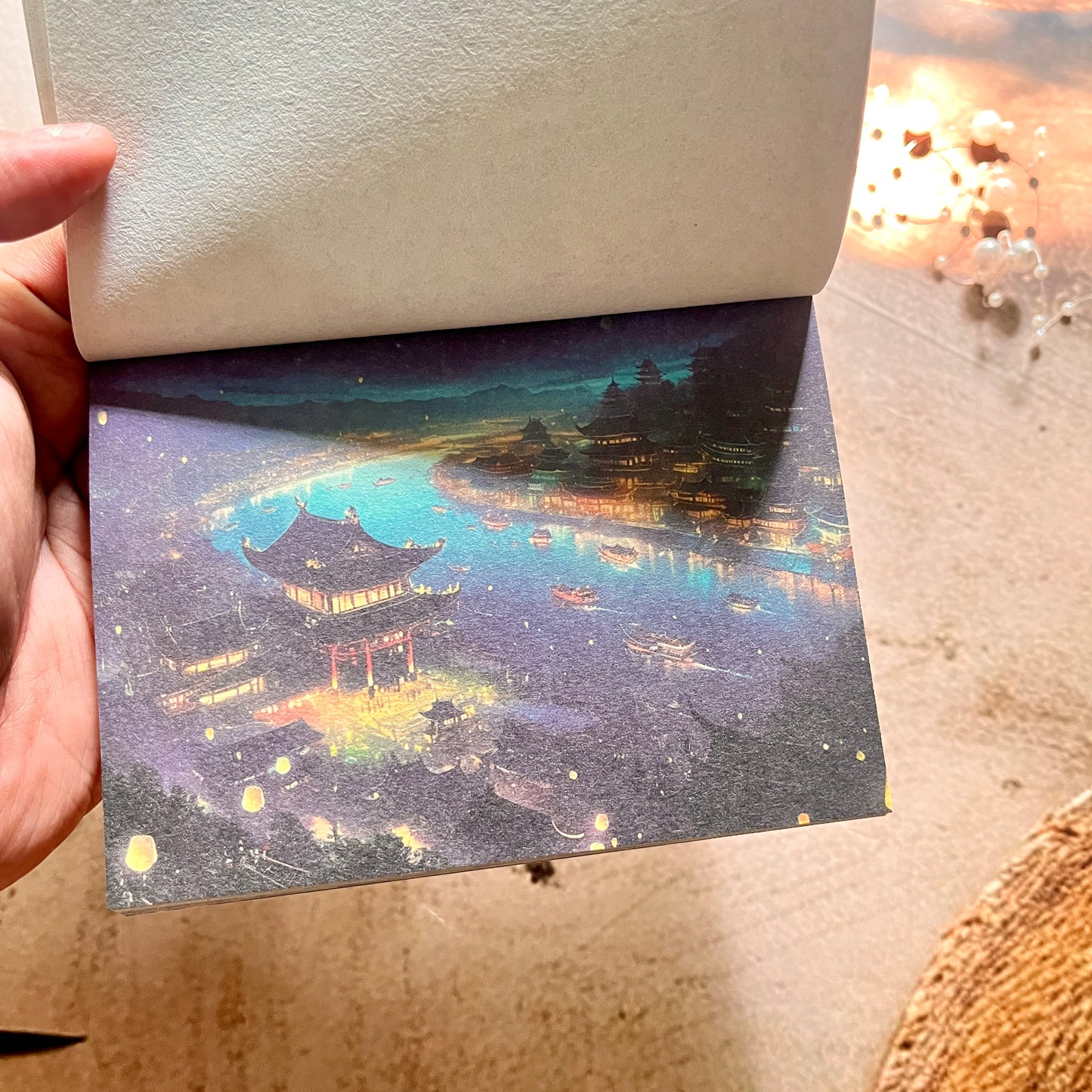 50 Sheets Four Seasons Scenic Notes Non Adhesive Retro Craft Paper