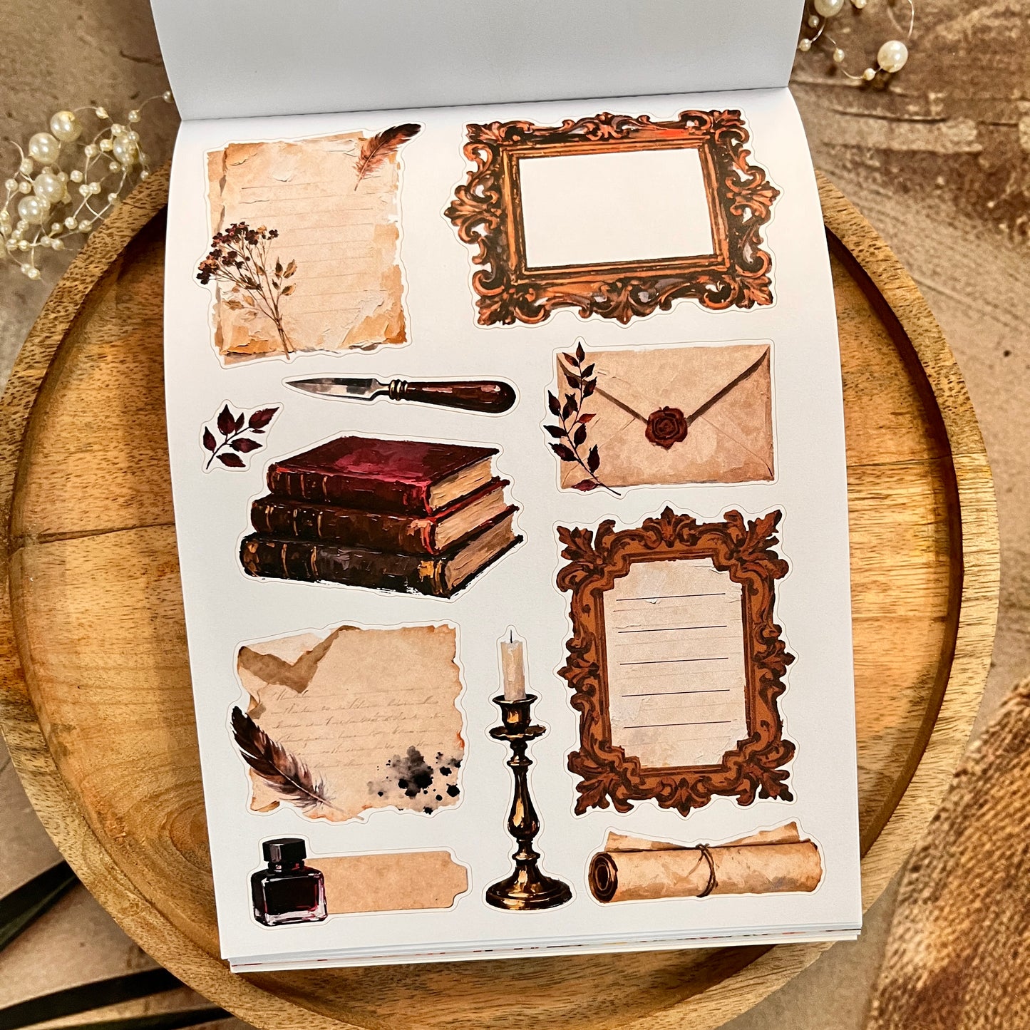 20 Sheets Western Fashion Sticker Book for Scrapbooking