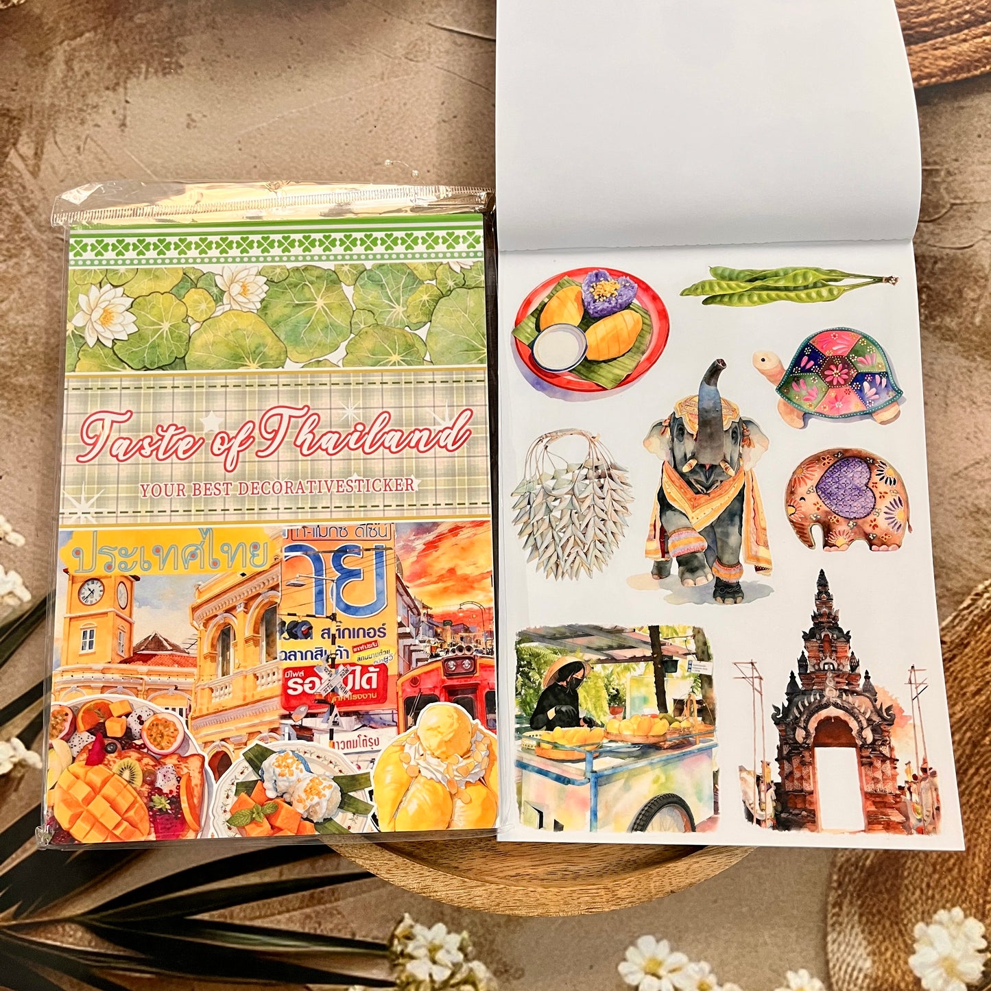 20 Sheets Taste of Thailand Sticker Book for Scrapbooking