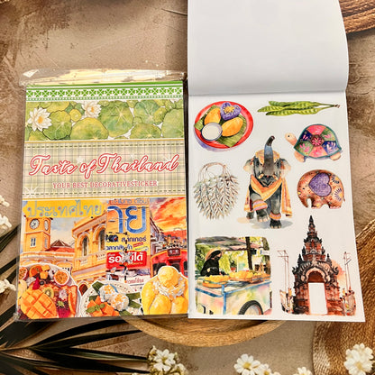 20 Sheets Taste of Thailand Sticker Book for Scrapbooking