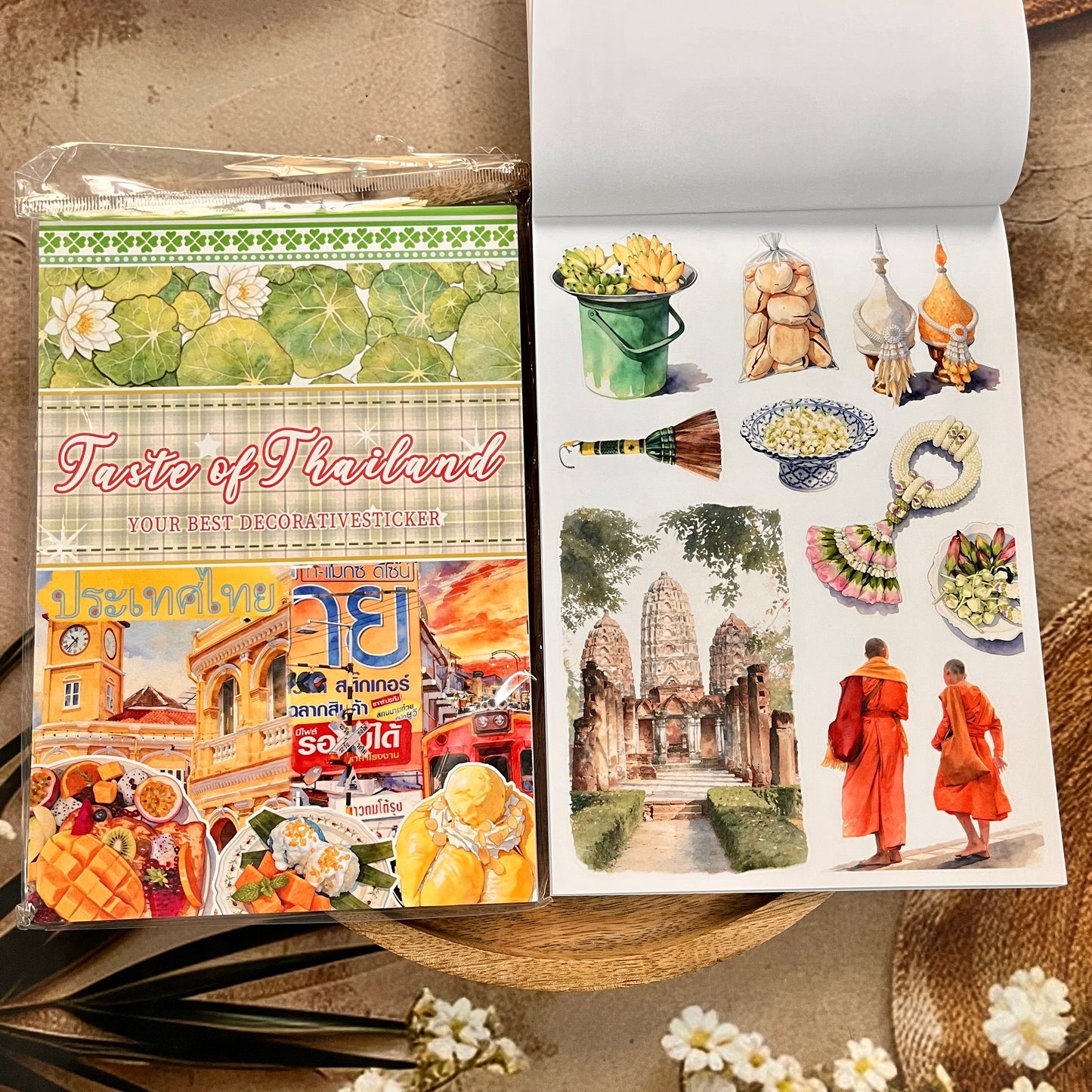 20 Sheets Taste of Thailand Sticker Book for Scrapbooking
