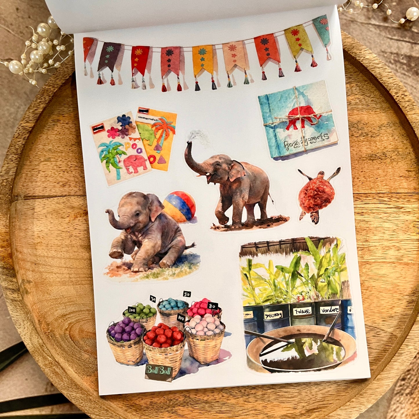 20 Sheets Taste of Thailand Sticker Book for Scrapbooking