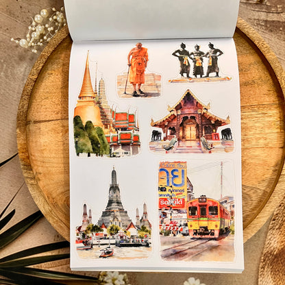 20 Sheets Taste of Thailand Sticker Book for Scrapbooking